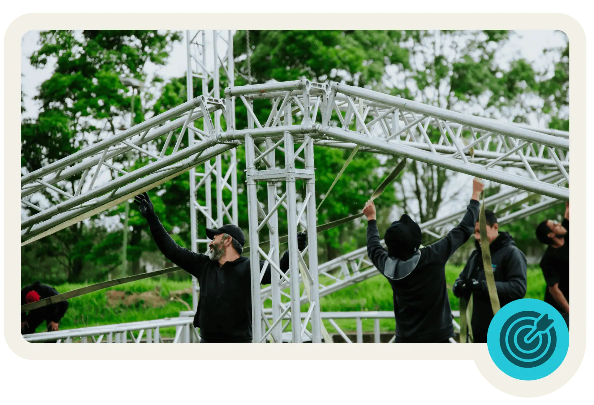 Montaje de estructura para un evento