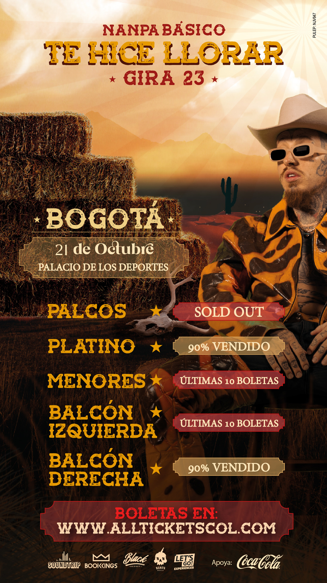 Afiche de gira producida por Be One